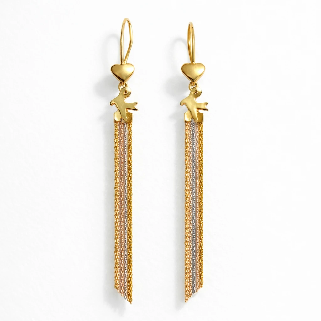 0317e83f-13dc-4797-baf9-081d4a1f4d13 گوشواره ریسه ای - تصویر 1